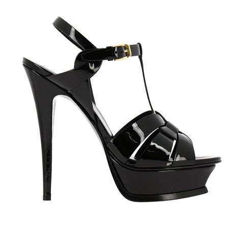 ysl tribute sandal low heel|ysl tribute stiletto sandals.